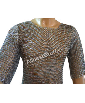 Chainmail Hauberk Butted Steel Armour XL Shirt Chest 48